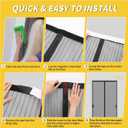 Magnetic Screen Door - Fit for Door Size:38x82 Inch, Screen Itself Size:40" x 84", Hands Free Mesh Partition,Heavy Duty Screen Door Mesh Curtain Keeps Bugs Out, Frame Hook & Loop, Pet and Kid Friendly