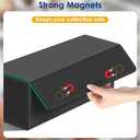 Homthy 600 Card Deck Case for Trading Cards, Leather Magnetic Closure Commander Storage Box Fit for Sports Cards, Game Card Standard Cards (Cyan)
