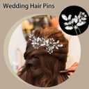 10 pcs Bride Hair Pins Rhinestone Bridal Hair Piece for Women Crystal Hair Accessories for Bride Bridesmaids Flower Girls(Silver Classic)