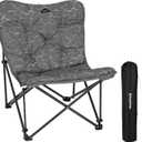 KingCamp Butterfly Chair Oversized XL Camping Chairs for Adults Padded Folding Comfy Camp Chairs 300lbs Heavy Duty with High Back for Bedroom Living Room Dorm Rooms Outdoor Patio Lawn (Deluxe Lava Gray)