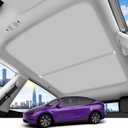 2025 Upgrade Sunshade Roof for Tesla Model Y 2025-2020 [No-Gap/Sag-Free] Middle Magnetic Component Glass Roof Sunshade Heat Insulation for Tesla Model Y Accessories 2025-2020 Gray