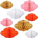 20 Pcs Cloud Decorations Hanging Honeycomb Decor Artificial Cloud Ornaments for Ceiling Art Wedding Birthday Nursery Room Baby Shower Party Decorations(Multi Color,2 Size)