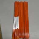 20Pcs Driveway Markers,4Ft Driveway Reflective Poles, Orange Fiberglass Snow Stakes with Reflective Tape for Easy Visibility at Night for Parking Lots (20, Orange)
