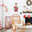 TOARTi Merry Christmas Santa Front Door Sign Hanging(9.8x21.3 inches), Rustic Vintage Christmas Santa HO HO HO Wooden Wall Plaque, Farmhouse Happy Holiday Sign for Christmas Winter Housewarming Gift