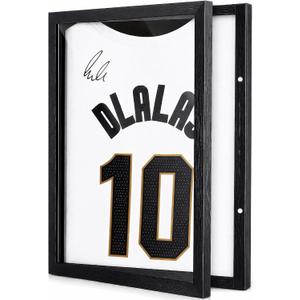 Jersey Frame Display Case, 13.8 x 17.7 Wood Shadow Box with Acrylic Front