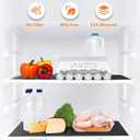 Shelf Liners for Kitchen Cabinets Refrigerator Liners Waterproof & Oil-Proof Kitchen Cupboard Liner Non-Slip Drawer Mats EVA Non Adhesive Fridge Liner for Shelves - Black 11.8 x 118 Inch