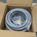 Liquid-Tight Conduit and Connector Kit 1/2inch 25ft, Flexible Non Metallic Liquid Tight Electrical Conduit w/UL Certification, Electrical Conduit Kit with 5 Straight, 5 Angle Fittings