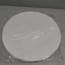 Geosar 100 Pcs Disposable Paper Placemats Cotton Woven Look 13'' Boho Round Placemats with Wavy Edge Rustic Table Pads Bulk for Dining Table Decoration Birthday Wedding Bridal Party(Beige)