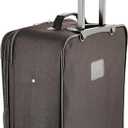 Rockland Fashion Softside 4 Piece Luggage Set, Expandable, (14" Tote/19"/24"/28"), Black Gray