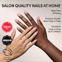 Glamnetic Press On Nails - Short Almond Fake Nails, Glossy Sheer Pink Nails with 3D Watermelon Design, Juicy Slice | 15 Sizes - 30 Nail Kit with Glue | Gift for Mom