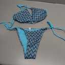 Sexy Bikini Sets for Women 2 Piece String Zigzag Striped Pattern Triangle Bikinis Swimsuits Women's Bathing Suits M