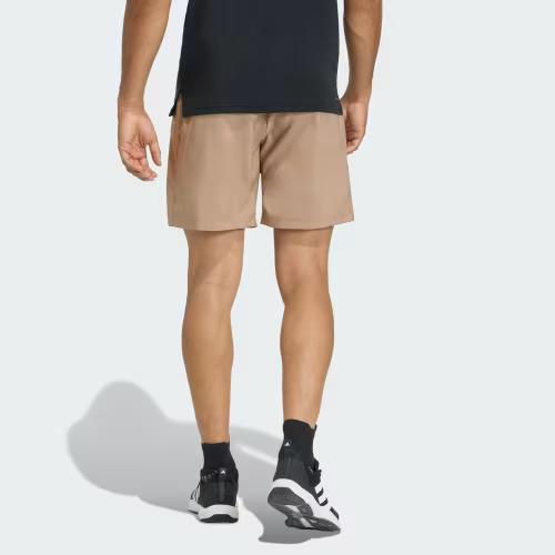 ODODOS Men's Athletic Shorts with Pockets 5" Quick Dry Lightweight Workout Gym Running Shorts, Tan, Medium