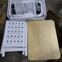 ALVOROG 3 Tier Rolling Cart with DIY Pegboards Metal Utility Cart with Wheels Handles Baskets Hooks, Storage Cart for Office Kitchen Bathroom(White)