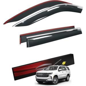 Sze Rain Guards Compatible with Chevy Tahoe/Cadillac Escalade/GMC Yukon 2021-2026 (Not for Cadillac Escalade ESV/GMC Yukon XL) Side Window Deflectors Window Visors Out-Channel Guard Deflector-4pcs