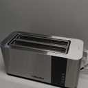 Mueller UltraToast Full Stainless Steel Toaster 4 Slice, Long Extra-Wide Slots for Bagels and Waffles, 6 Browning Levels, LED Display, Cancel/Defrost/Reheat Functions & Removable Tray, Kitchen Gadgets