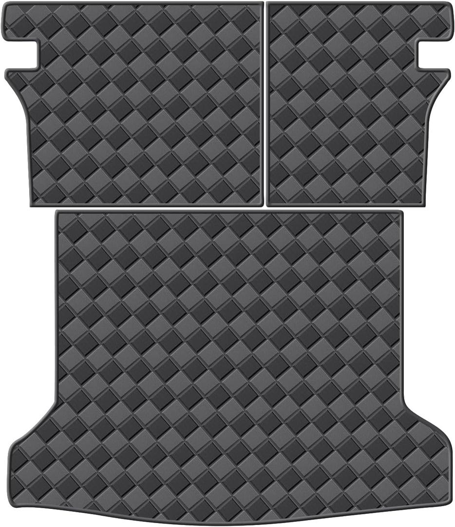 Cargo Mat & Backrest Mats for 2023 2024 2025 2026 Cadillac Lyriq Accessories, All Weather Waterproof Rear Cargo Liner Rear Trunk Liner Back Seat Cover Protector