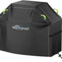 Grill Cover, 65 inch BBQ Grill Cover for Outdoor Grill, 420D Waterproof Fabric, UV & Fade Resistant, All-Weather Barbecue Gas Grill Cover with Handles, Straps & Adjustable Drawstring