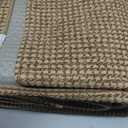 KOZYFLY Extra Long Runners for Hallways 2.6x14 ft Washable Kitchen Runner Non Slip Rubber Backed Hallway Rug Cotton Entryway Runner Rug Floor Carpet for Indoor Hall, Kitchen, Stair, Tan/Orange/Brown