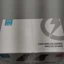 AFK Wireless Charging Station with Bluetooth Speaker and Alarm Clock,Wireless Charger Compatible with iPhone,Android Phones(Black)