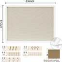 DAHAPYBOO Cork Board with Linen White,Bulletin Board 23"x17" Hanging Corkboards for Office Home School Message Board or Vision Board Decoration.