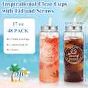 LemonRoad 48 Pcs Employee Appreciation Gifts Plastic Cups Bulk 17 oz Reusable Tumblers Team Thank You Inspirational Mugs with Lids Straws May You Be Proud of Gifts for Staff Coworker Teacher Nurses