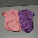 2 Pack Dog Sweaters for Small Dogs Girl Boy Winter Fleece Clothes Warm Soft Dog Sweatshirt Outfit for Dogs Cats Pet Apparel (Pink+Purple, M (Back: 13.7",Chest: 17.7", 10- 14 lbs))