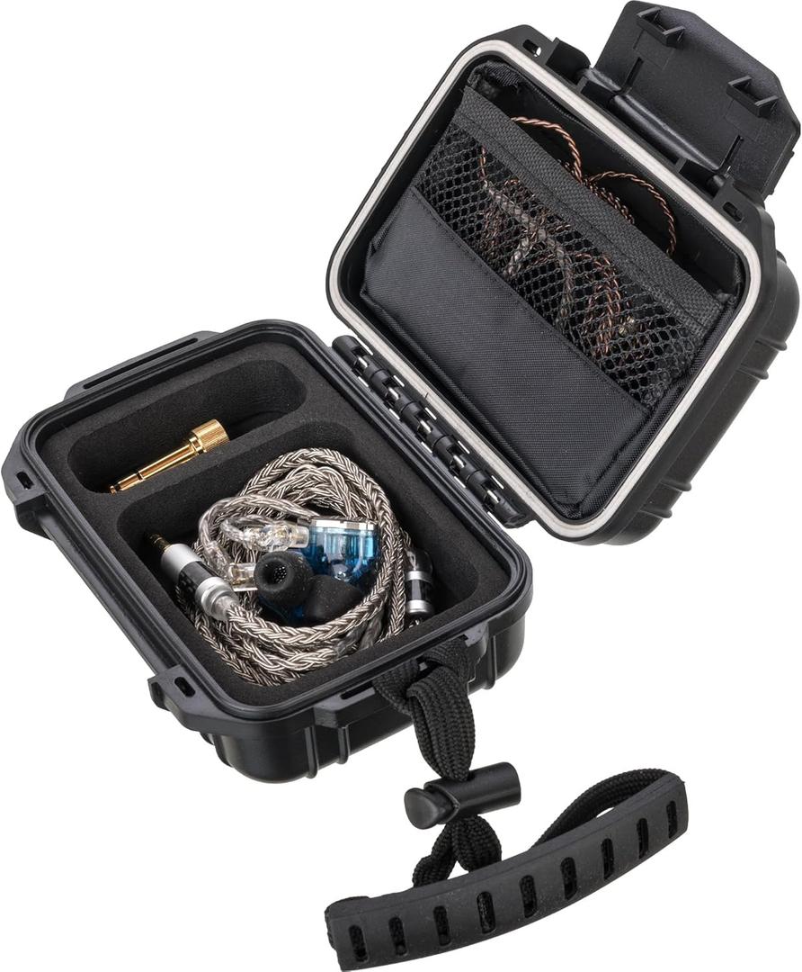 in Ear Monitor Hard Case - IEM, in Ears, Headphones, Earphones, Earbuds. Suitable for KZ ZS10/ZS10 Pro/ZSN/ZST/ZEX/AS10/AS16/ZSN Pro X/YINYOO CCZ Melody Compact - Two Sizes - GIGCASE (Large)