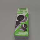 Portable Handheld Turbo Fan, 5 Gear Wind, Battery Operated, Up to 12 Working Hours, 3 IN 1 Hand Fans with Air Turbo Tech Cooling Fan for Outdoor Activities, Travel, Beach (Black)