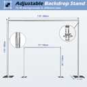 TOCRETOARE Heavy Duty Backdrop Stand, 10x10ft Pipe and Drape Backdrop Stand Kit with Adjustable Telescopic Poles Frame and Metal Base, Background Holder for Parties Wedding Birthday Photography Capacity of up to 22 lbs