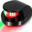 Obcursco Boat Navigation Lights, Red and Green Marine LED Bow Lights, IP67 Waterproof, Rust-Resistant, Ideal for Pontoon, Skiff, Small Boats, and Yacht(Black)