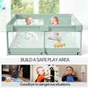 Fodoss Playpen for Babies and Toddlers, Green Playpen for Apartment, Kids Play Pen, Extra Large Baby Play Pen, Big Playard for Infants