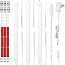 Litever Under Cabinet Lights Plug in, 3 pcs 12 Inches LED Light Strip Bars. Super Bright Dimmable Linkable for Kitchen Under Cabinets Shelf Work Space Desk Closet Lighting. Daylight 5000K