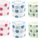 Cohesive Bandage Self Adherent Wrap Athletic Tape Breathable Vet Tape First Aid Tape for Dogs Cats Horses Birds & Wrist Healing Ankle Sprain Swelling White