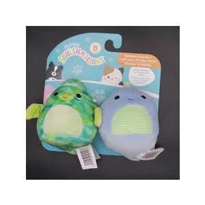 ORIGINAL SQUISHMALLOW* 4" Squeaky DOG TOYS! Set of TWO! Fletcher & Rashad New