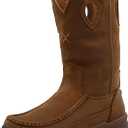 Twisted X Women's 10" Pull On Hiker Boot, Moc Toe, Distressed Saddle, 7.5 M