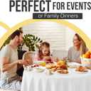 Party Solids White Round Tablecloths Plastic Table Cloth Disposable 48 Pack 84" Inch Round Table Cloth Disposable White Tablecloths Plastic Tablecloth Indoor/Outdoor Tablecloth Party Supplies