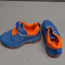 KUBUA Kids Sneakers for Boys Girls Running Tennis Shoes Lightweight Breathable Sport Athletic (2 Big Kid, Blue Orange a)