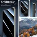 3+3+1+1-Pack, Privacy Screen Protector and Camera Lens Protector for iPhone 15 Pro Max with Back Tempered Glass Film & Installation Alignment Aid, Anti-Spy, Dark Private Black Protection