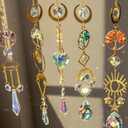 6PCS Crystal Sun Catchers for Windows, Stained Glass Suncatcher Kit with Hanging Crystals, Boho Home Decor, Rainbow Maker for Cottagecore & Whimsical Style