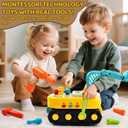 Toys for 2 Year Old Boys, Toddler Tool Set, Excavator Take Apart Toys with Electric Drill, Screwdriver, Wrench, Learning Pretend Construction Toy for 2 3 Years Old Kids Birthday Gift, Musical, Light