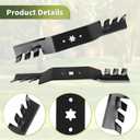 942-04053C Mulching Blades Compatible with 50'' Cub Cad et Deck, 942-04053X Mower Blades Fit for Cub Cad et, T roy Bilt, MTD RZT 50 LT LTX 1050, Replace for 742-04053 742-04053A Toro 112-0316,3 Pack