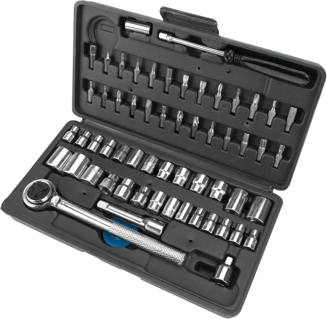 Performance Tool W1168 SAE/Metric 60-Piece Socket (1/4-Inch & 3/8-Inch Drive) and Bit Set