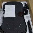 Vibration Plate Exercise Machine Weight Loss, Full Body Vibration Plate for Lymphatic Drainage, 180 Adjustable Speeds Vibrating Plate 400 Lbs Capacity Fitness Platform for Women Men (Deep Black)