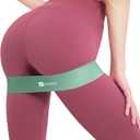 KEEP Resistance Loop Bands for Working Out Legs and Butt, Natural Latex Exercise Bands for Women and Men with Different Levels - 10-25lbs, Stretch Bands for Exercise, Fitness, Physical Therapy, Green