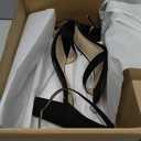 Ankis Heels for Women Open Toe Ankle Strap Chunky Heel Sandals 2.75 Inch (Black), 9.5B