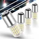 12 Volt Brake Lights 1157 2057 2357 7528 BAY15D 6000K Bright White LED Bulbs Replacement for RV Car Camper Trailer Tail Brake Stop Daytime Running Lights (DRL)Back-Up Reverse Lights,DC12-24V,4Pack (6000k white)