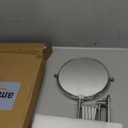 Deco Brothers Wall Mount Extendable Mirror, 8 Inch Double Sided with 7X Magnification, Nickel