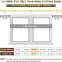 Heavy Duty Double Curtain Rod 48-84 Inches Length, 1 Inch Adjustable Gold Double Curtain Rod with Brackets, Long Double Curtain Rod for Windows Sliding Door (Gold, 32-90", 1 PC)