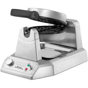 Waring Commercial WW180X Heavy Duty Single Belgian Waffle Maker, Coated Non Stick Cooking Plates, Produces 25 waffles per hour, 120V, 1200W, 5-15 Phase Plug, Silver, 12.5 x 17.88 x 10.5 inches