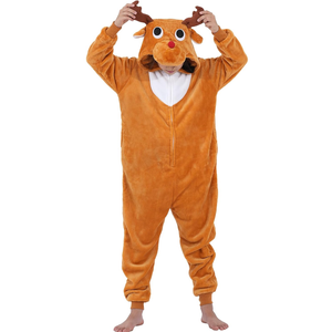 Yemnut Halloween Christmas Unisex Kids Flannel Cosplay Onesie Costume Outfit Suit for Girls and Boys M